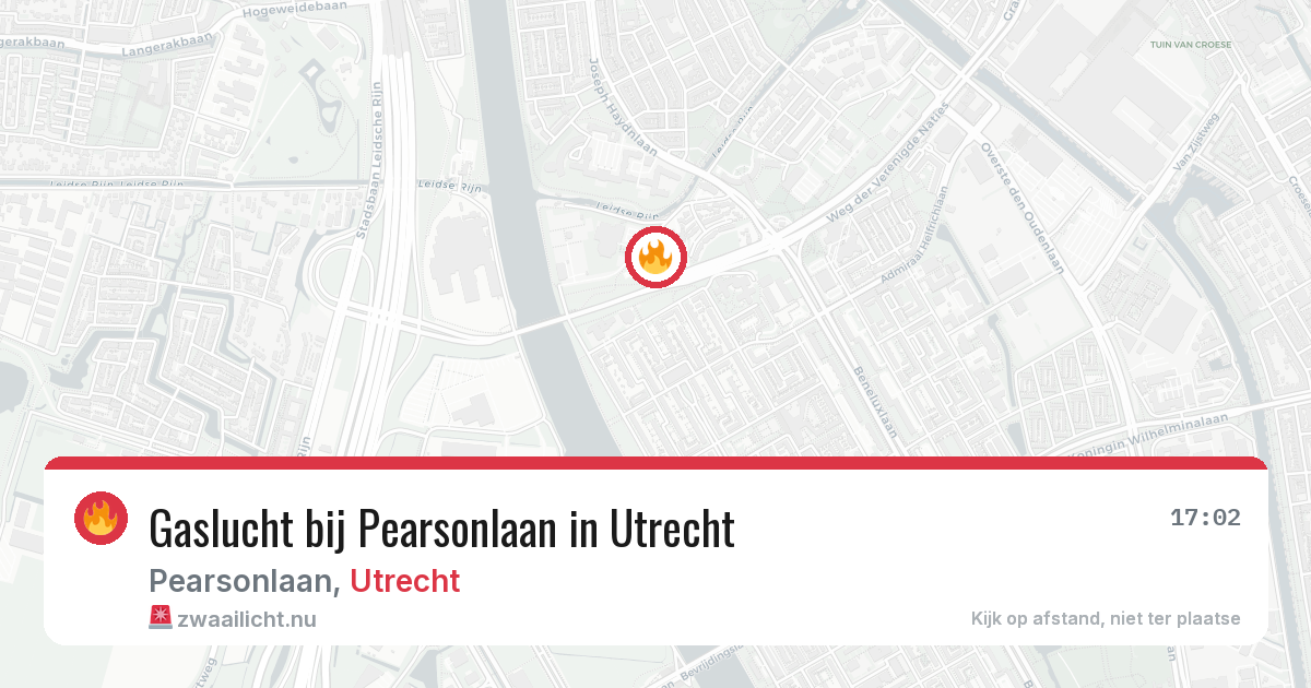 Gaslucht bij Pearsonlaan in Utrecht — 17 jan 2026