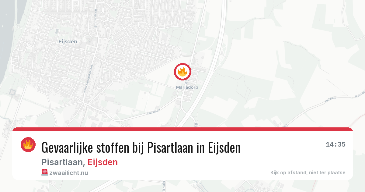 Gevaarlijke stoffen bij Pisartlaan in Eijsden — 27 jun 2026