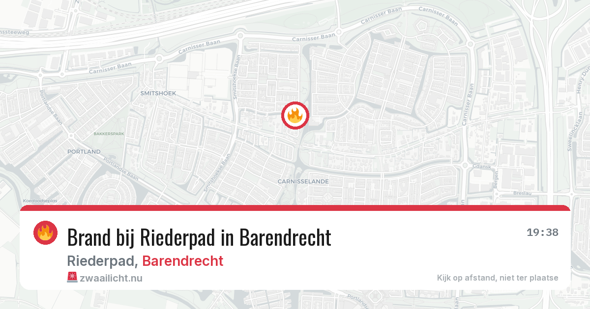 Brand bij Riederpad in Barendrecht — 13 jul 2026