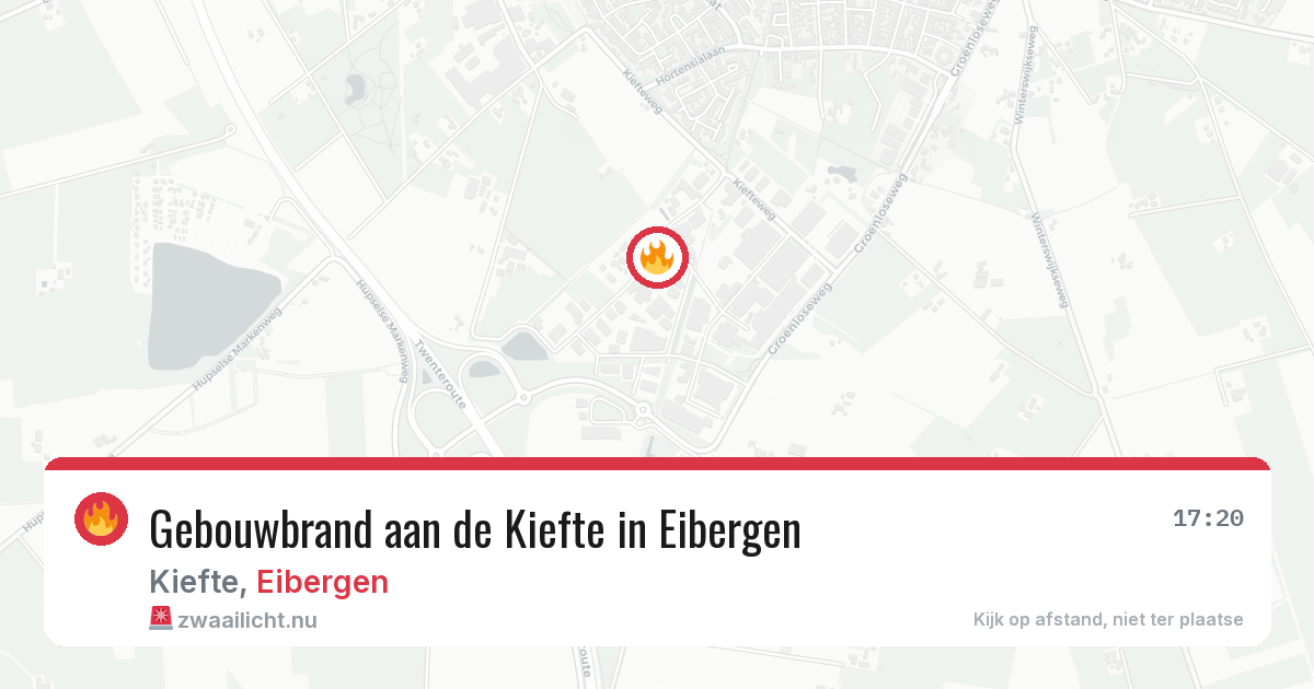 Gebouwbrand aan de Kiefte in Eibergen — 14 jul 2026