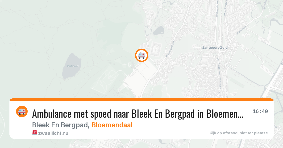 Ambulance met spoed naar Bleek En Bergpad in Bloemendaal — 5 apr 2026