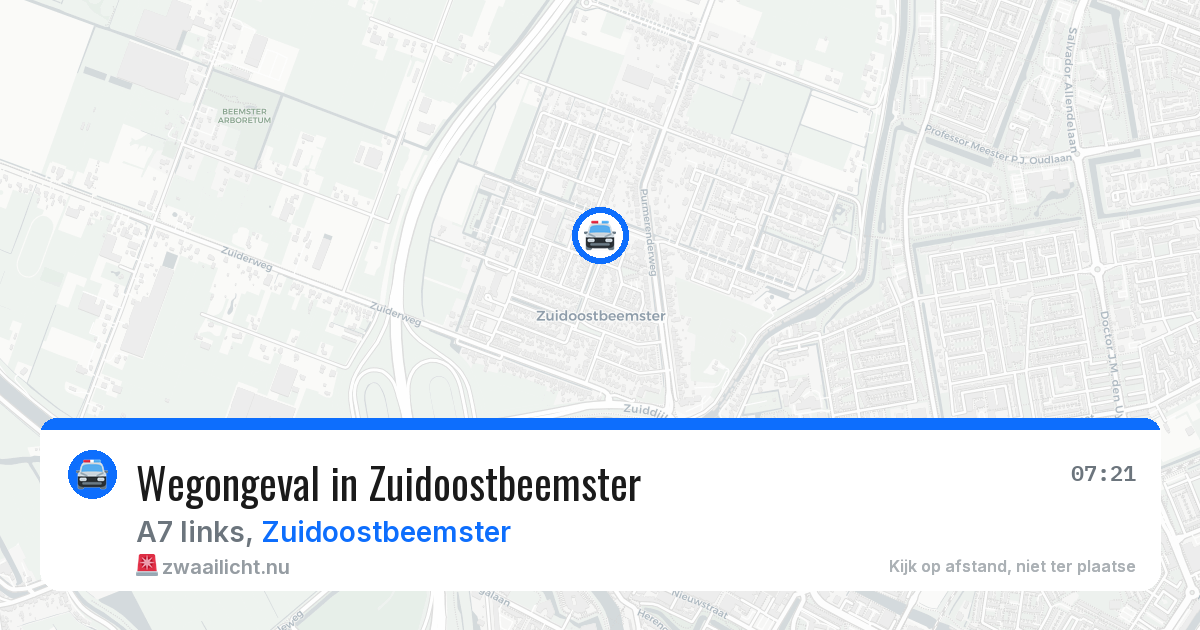 Wegongeval in Zuidoostbeemster — 18 mrt 2026