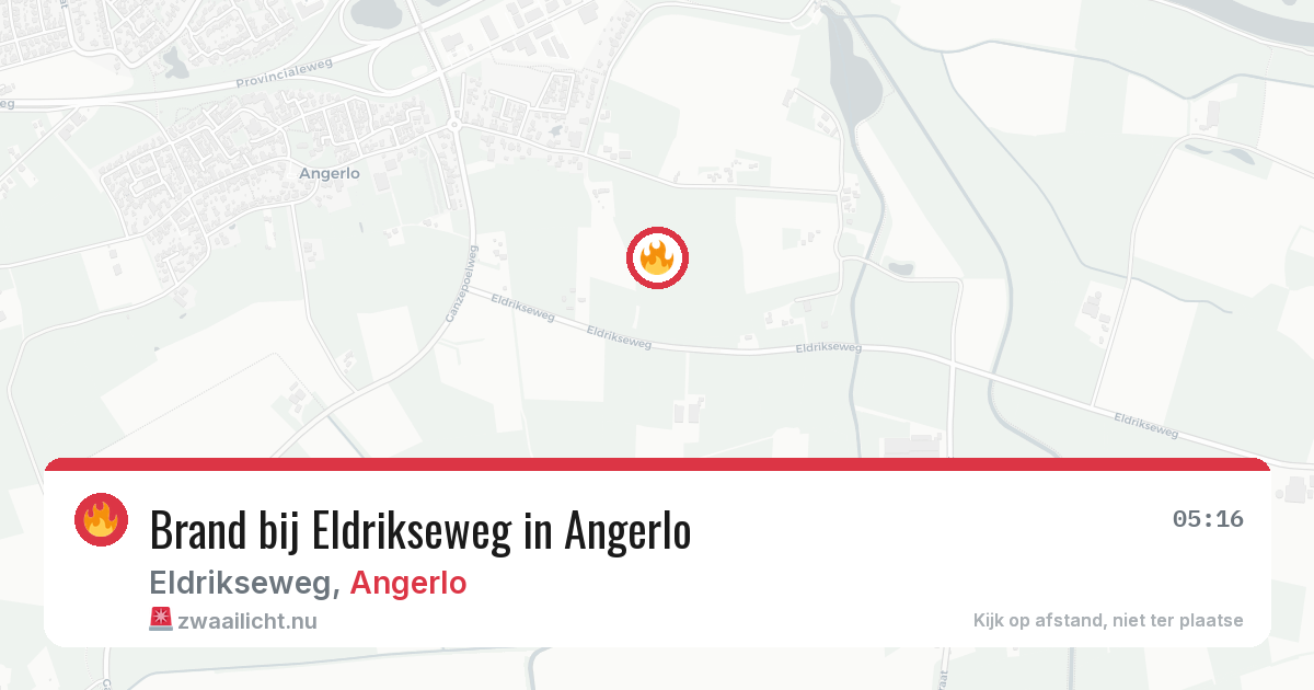 Brand bij Eldrikseweg in Angerlo — 25 mrt 2026