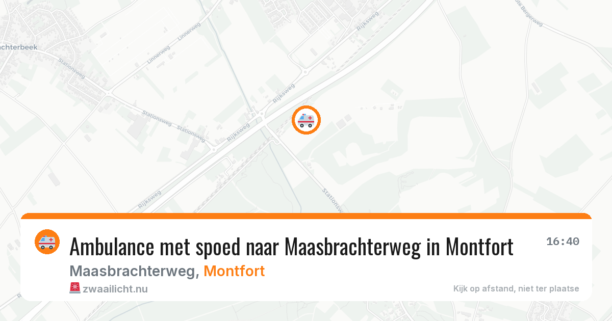 Ambulance met spoed naar Maasbrachterweg in Montfort — 30 mrt 2026