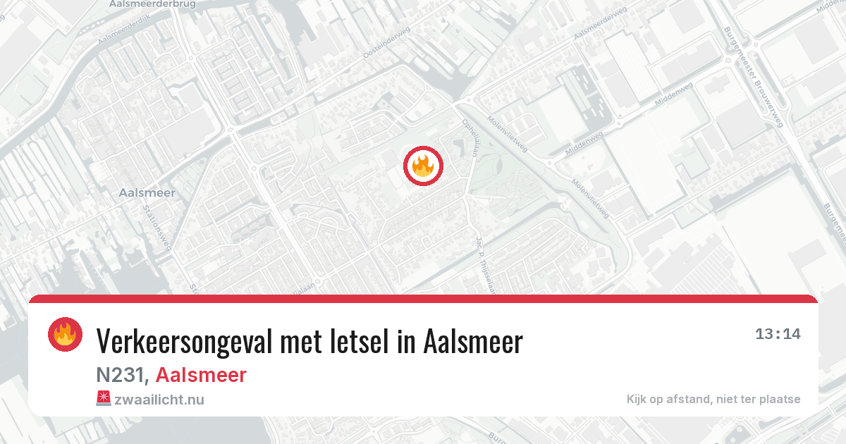 Verkeersongeval met letsel in Aalsmeer — 5 mei 2026