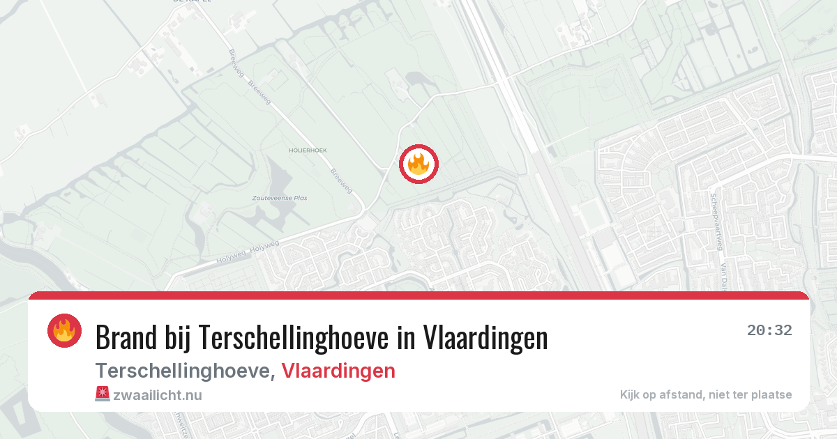 Brand bij Terschellinghoeve in Vlaardingen — 23 mrt 2026