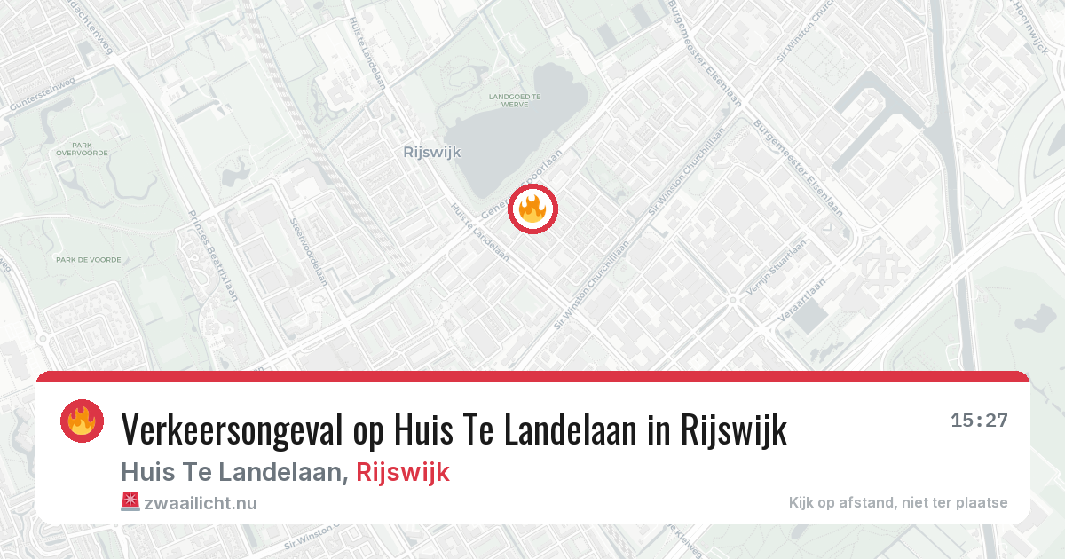 Verkeersongeval op Huis Te Landelaan in Rijswijk — 9 jun 2026