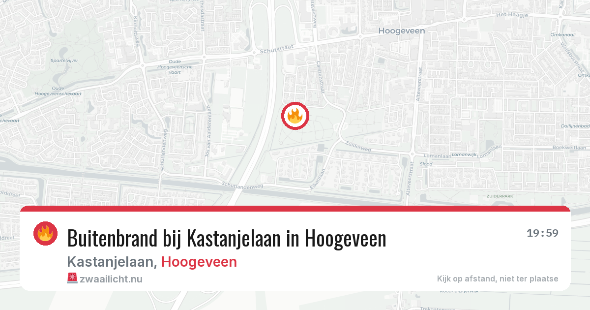 Buitenbrand bij Kastanjelaan in Hoogeveen — 25 apr 2026