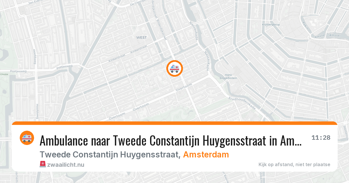 Ambulance naar Tweede Constantijn Huygensstraat in Amsterdam — 9 mei 2026