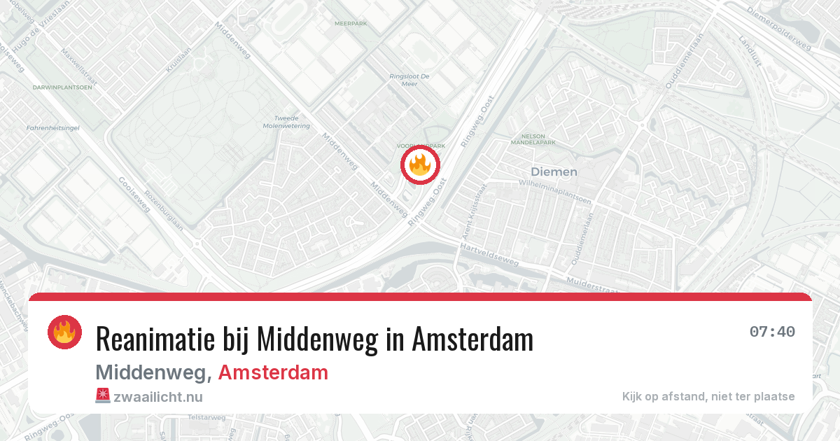 Reanimatie bij Middenweg in Amsterdam — 12 apr 2026