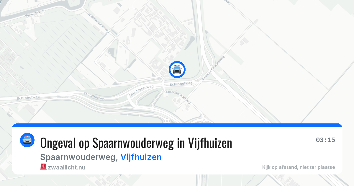 Ongeval op Spaarnwouderweg in Vijfhuizen — 16 jul 2026