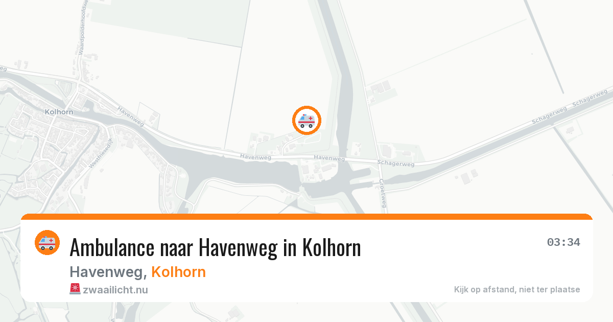 Ambulance naar Havenweg in Kolhorn — 9 jul 2026