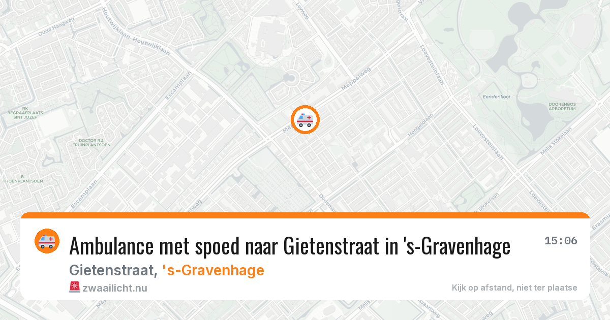 Ambulance met spoed naar Gietenstraat in 's-Gravenhage — 7 jun 2026