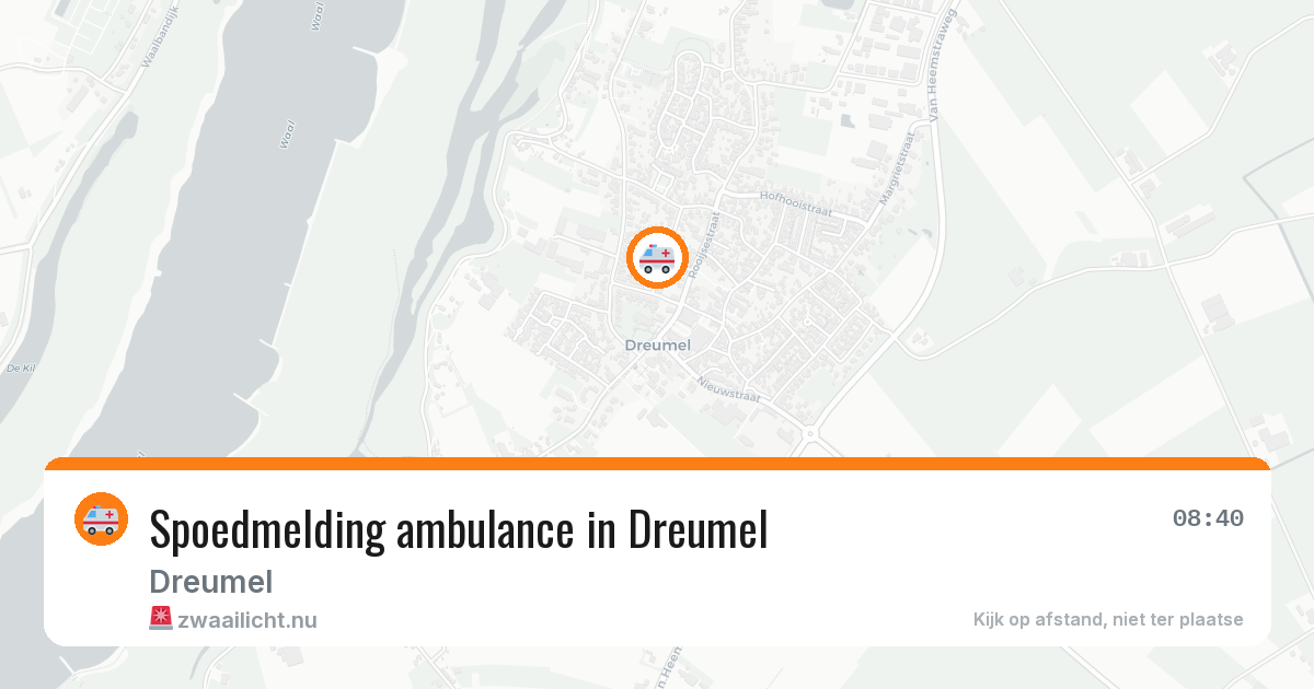 Spoedmelding ambulance in Dreumel — 10 jul 2026