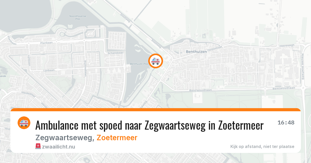 Ambulance met spoed naar Zegwaartseweg in Zoetermeer — 24 jul 2026