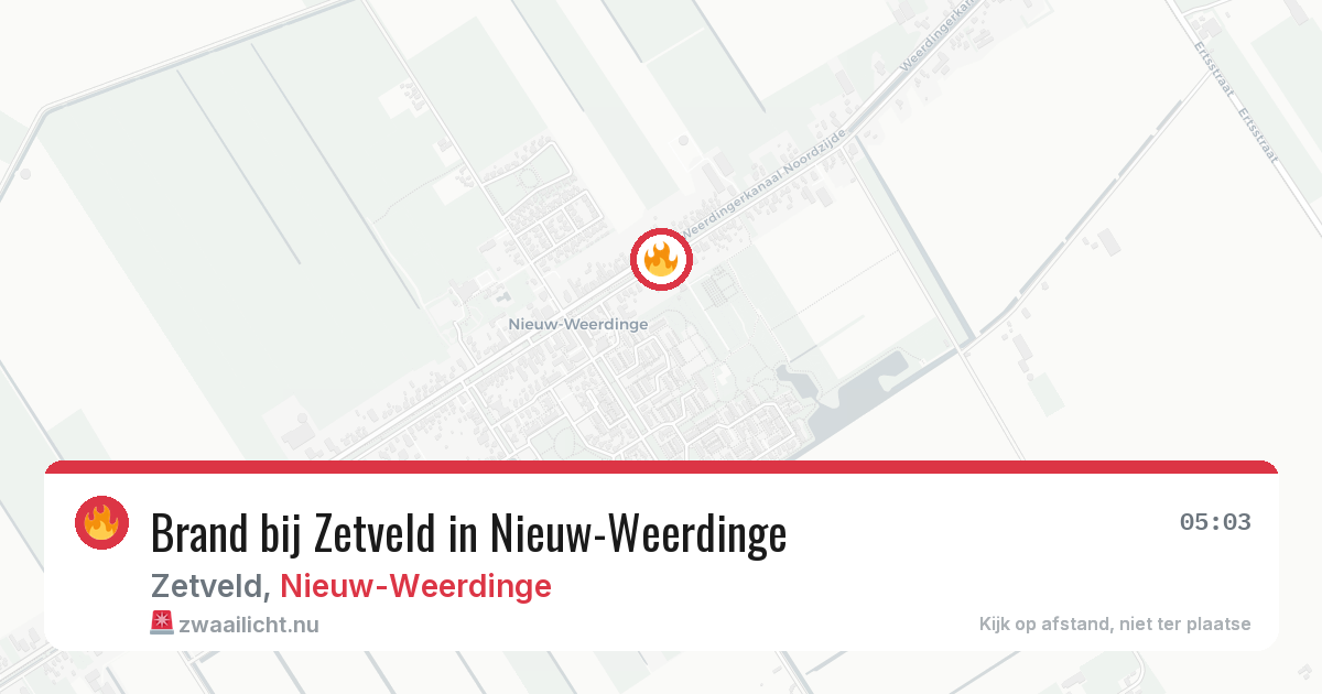 Brand bij Zetveld in Nieuw-Weerdinge — 18 jul 2026