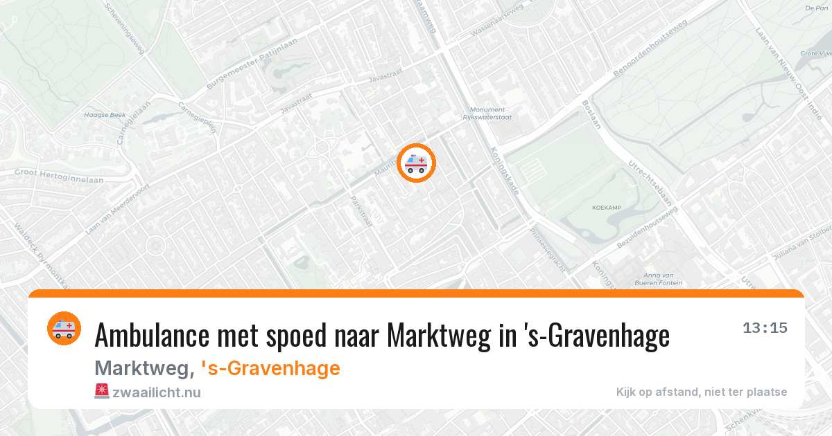 Ambulance met spoed naar Marktweg in 's-Gravenhage — 12 feb 2026