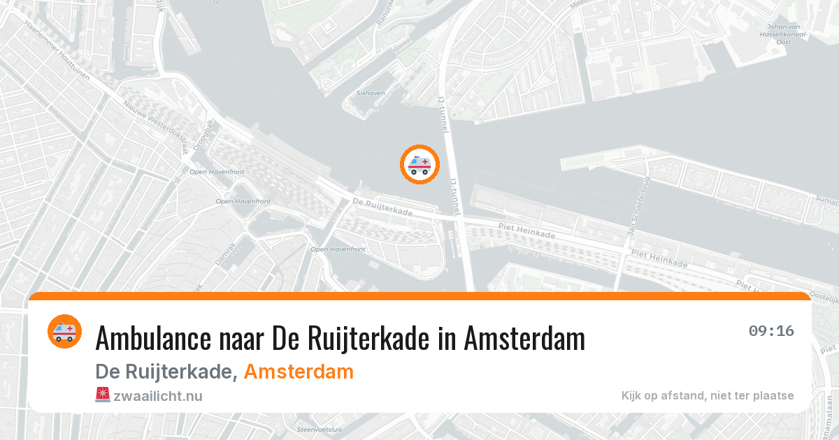 Ambulance naar De Ruijterkade in Amsterdam — 4 jun 2026