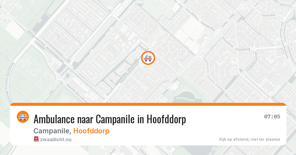 Ambulance naar Campanile in Hoofddorp — 3 jun 2026