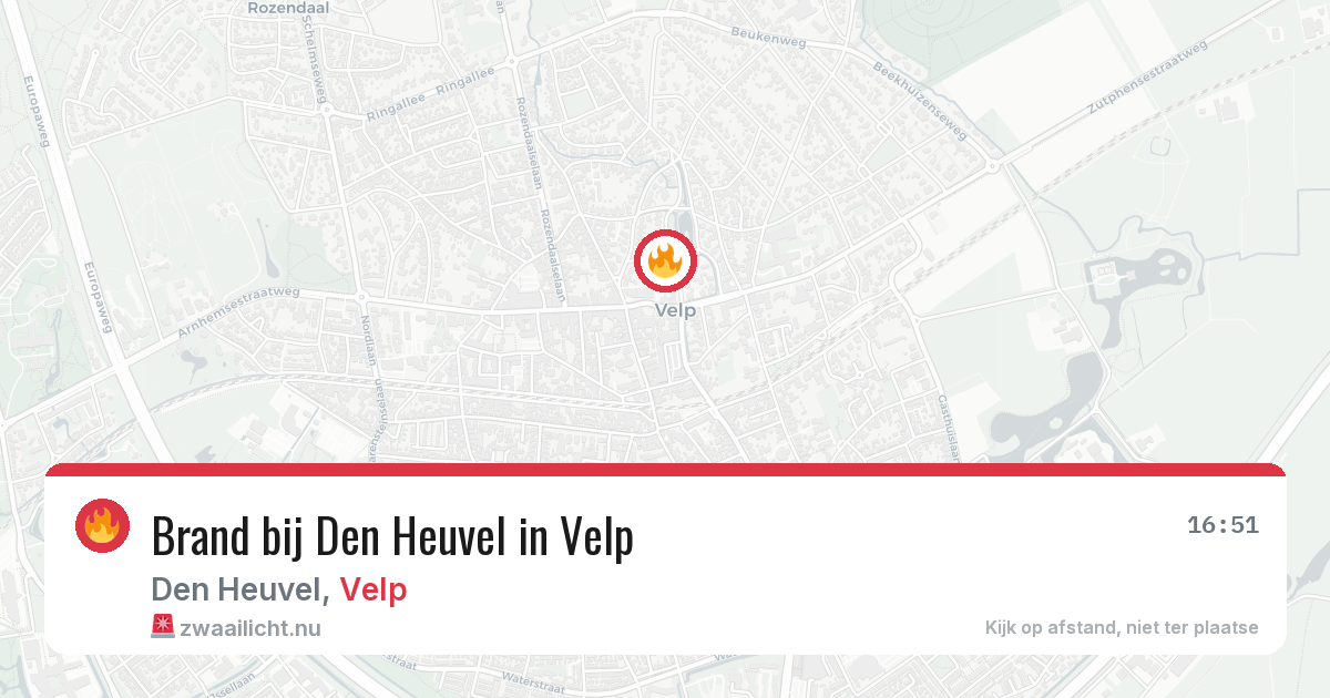 Brand bij Den Heuvel in Velp — 15 jul 2026