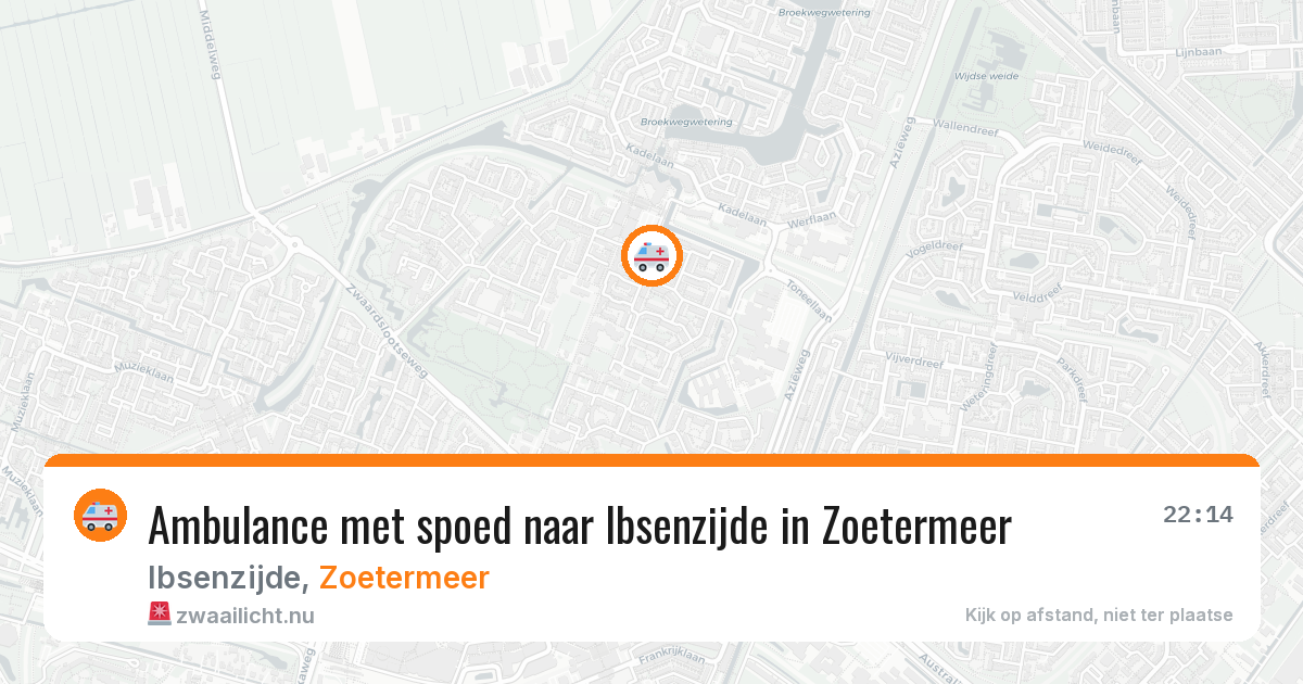 Ambulance met spoed naar Ibsenzijde in Zoetermeer — 25 jul 2026
