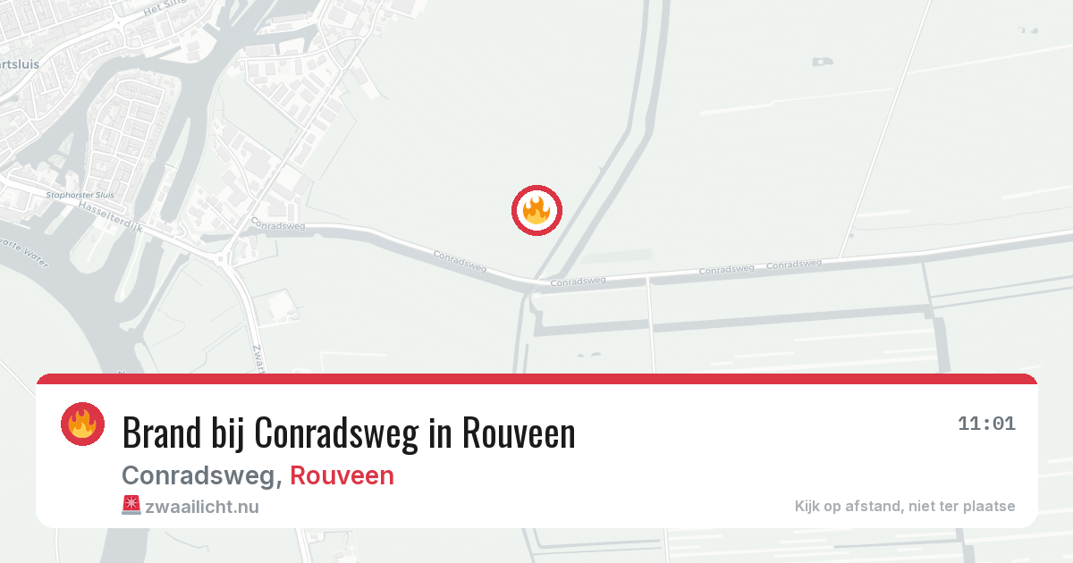 Brand bij Conradsweg in Rouveen — 26 mrt 2026