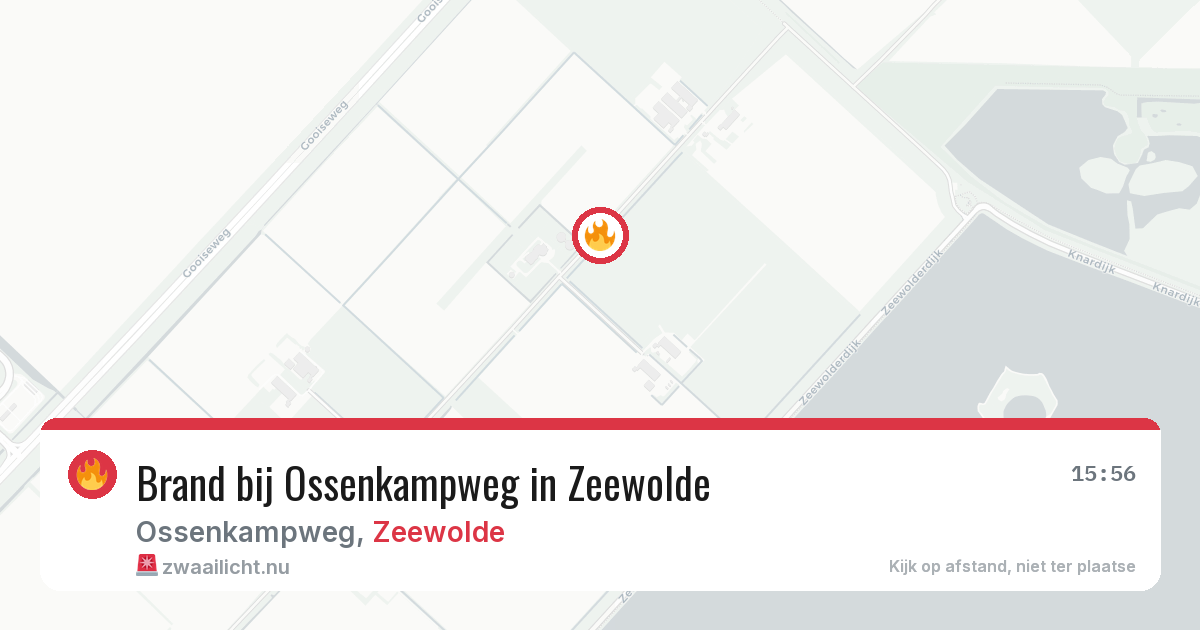 Brand bij Ossenkampweg in Zeewolde — 15 jul 2026
