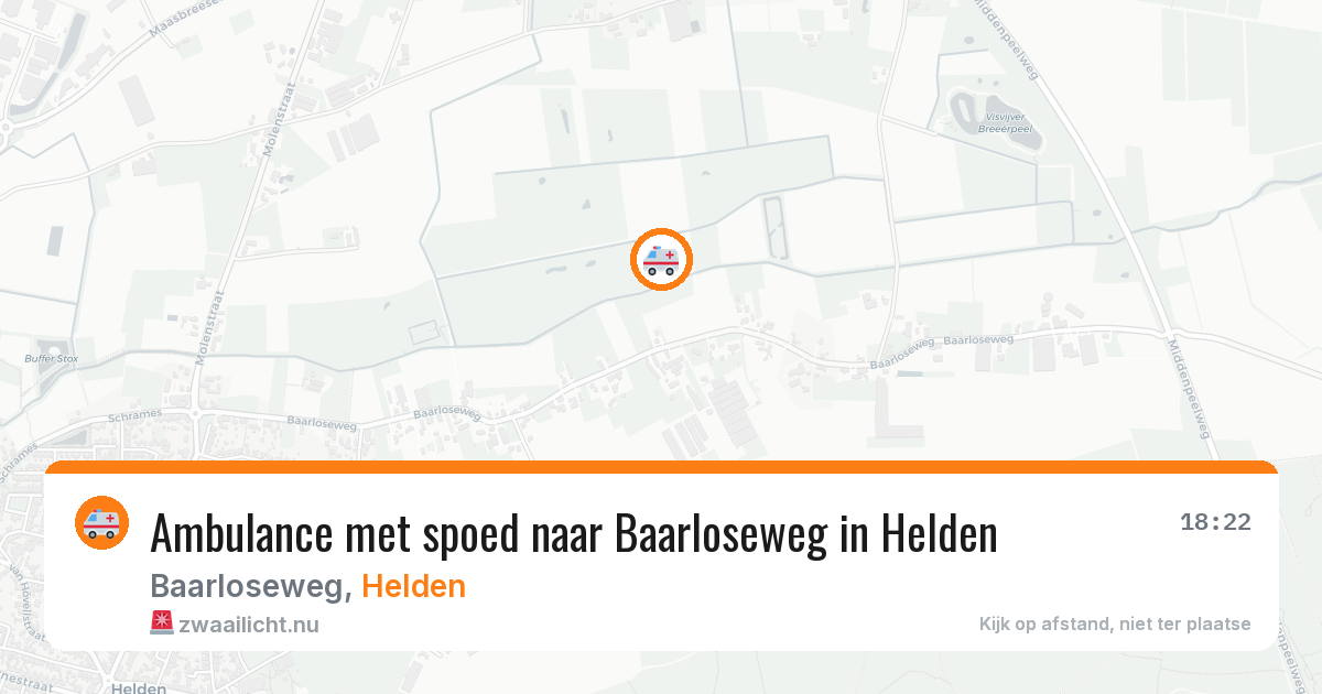 Ambulance met spoed naar Baarloseweg in Helden — 21 apr 2026