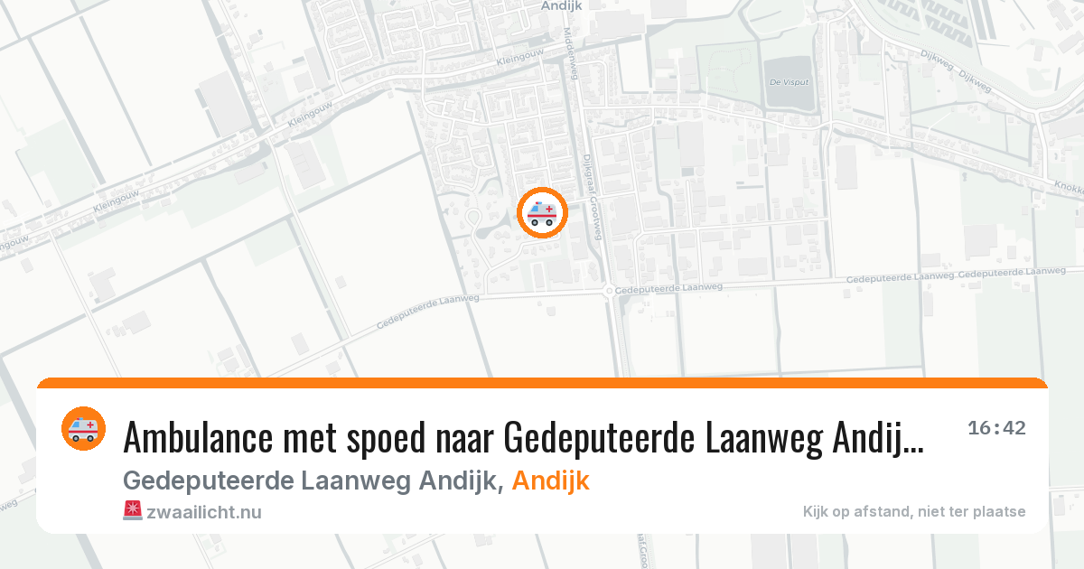 Ambulance met spoed naar Gedeputeerde Laanweg Andijk in Andijk — 8 jul 2026