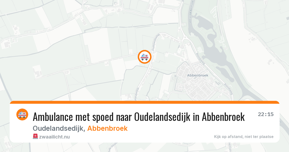 Ambulance met spoed naar Oudelandsedijk in Abbenbroek — 21 jul 2026