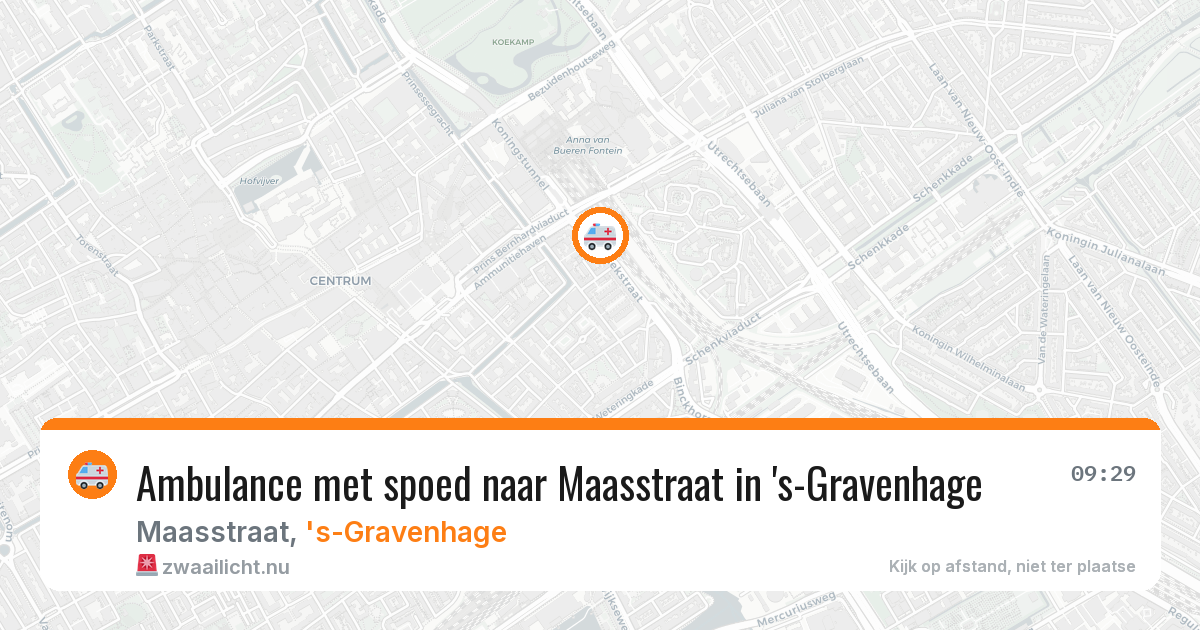 Ambulance met spoed naar Maasstraat in 's-Gravenhage — 25 mei 2026