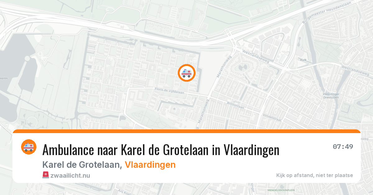 Ambulance naar Karel de Grotelaan in Vlaardingen — 2 mrt 2026