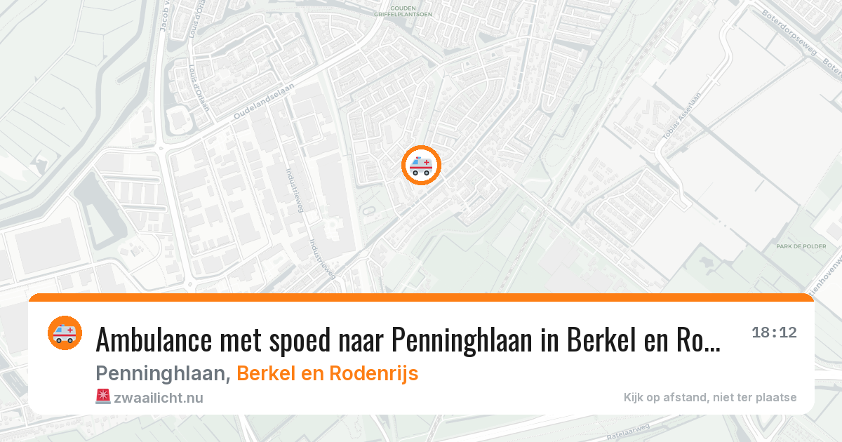 Ambulance met spoed naar Penninghlaan in Berkel en Rodenrijs — 21 jul 2026