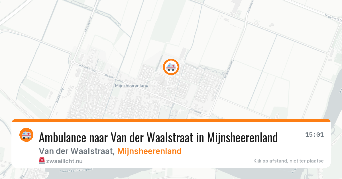 Ambulance naar Van der Waalstraat in Mijnsheerenland — 14 jul 2026