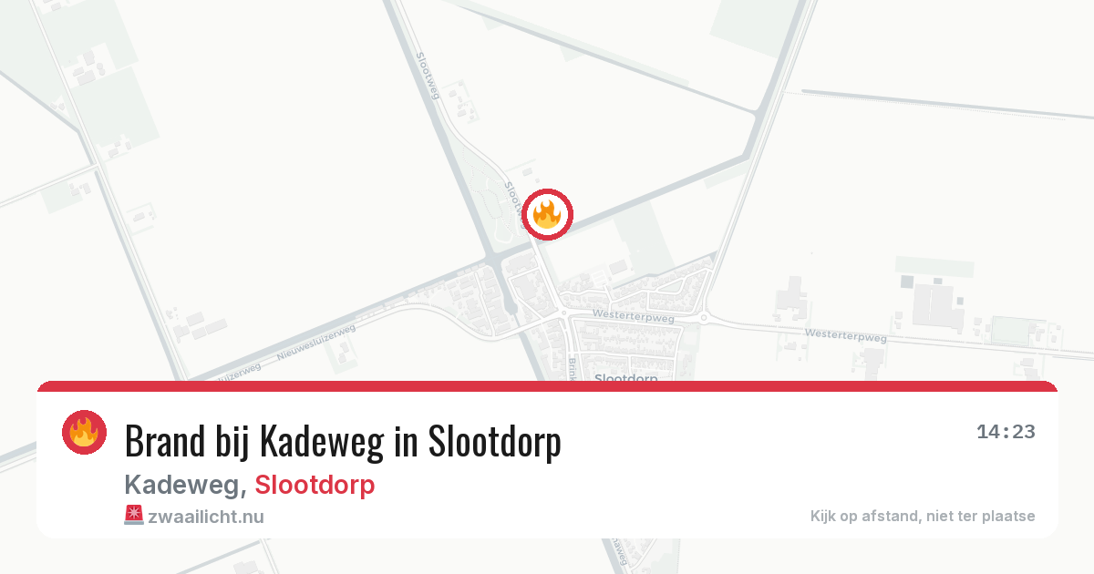 Brand bij Kadeweg in Slootdorp — 16 mei 2026