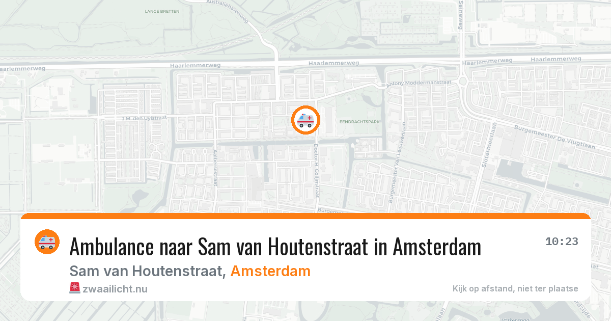Ambulance naar Sam van Houtenstraat in Amsterdam — 14 mei 2026