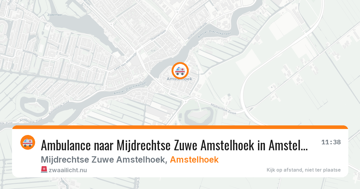 Ambulance naar Mijdrechtse Zuwe Amstelhoek in Amstelhoek — 14 jul 2026