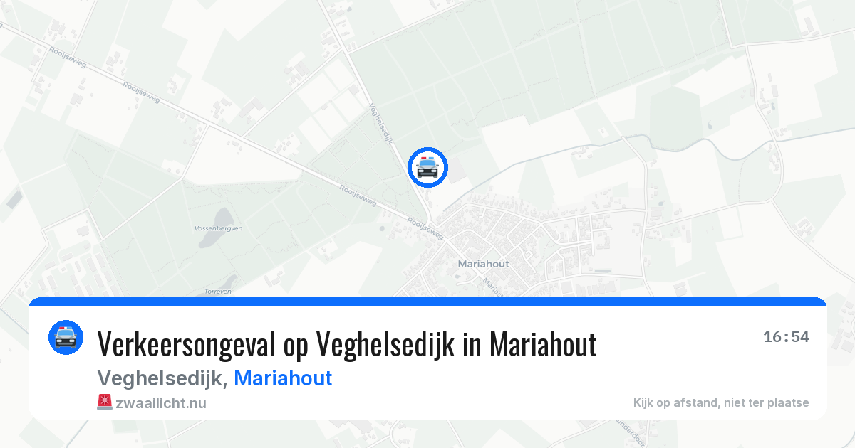 Verkeersongeval op Veghelsedijk in Mariahout — 5 jun 2026