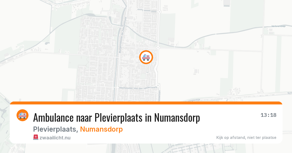 Ambulance naar Plevierplaats in Numansdorp — 24 mei 2026