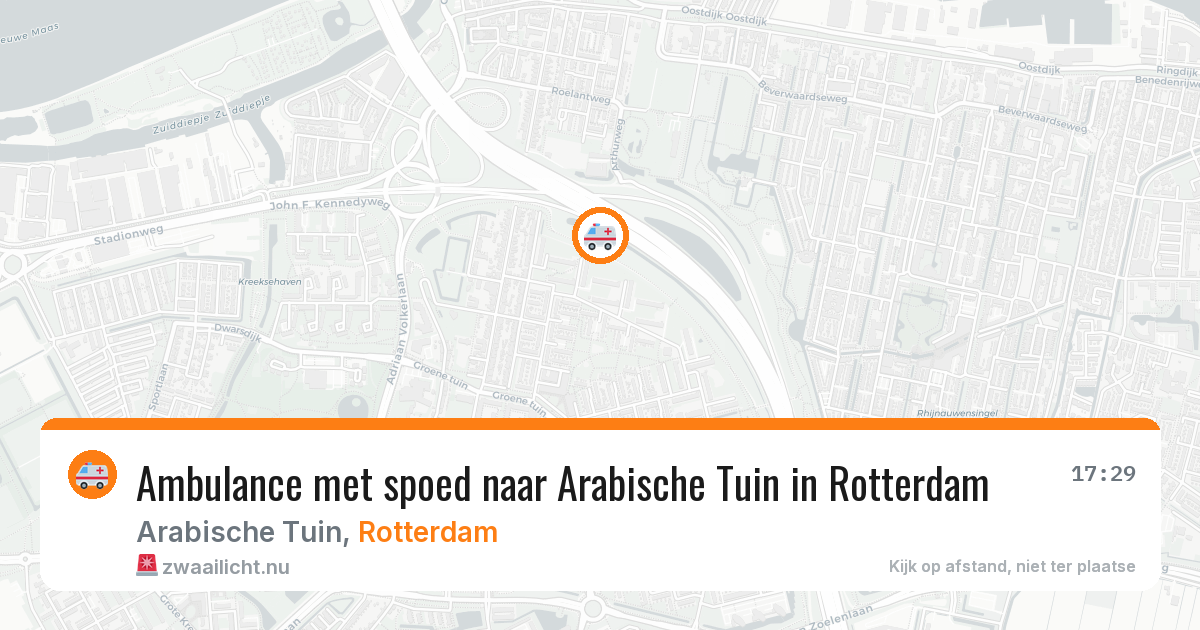 Ambulance met spoed naar Arabische Tuin in Rotterdam — 13 jul 2026