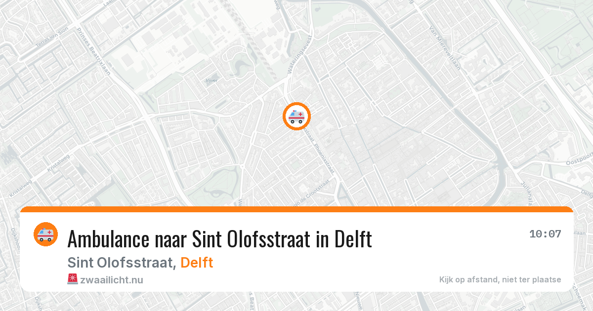 Ambulance naar Sint Olofsstraat in Delft — 15 jul 2026