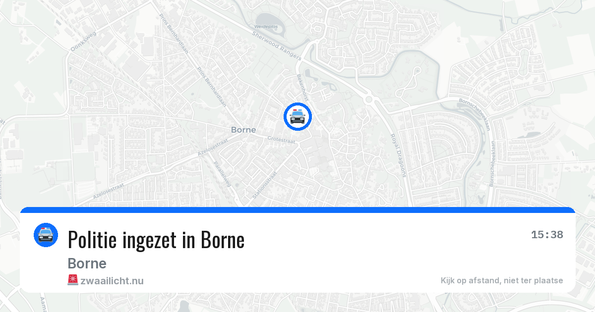 Politie ingezet in Borne — 12 apr 2026 | 🚨 Zwaailicht.nu