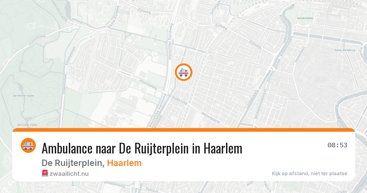 Ambulance naar De Ruijterplein in Haarlem — 19 jul 2026