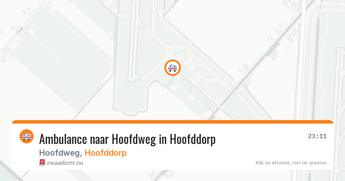Ambulance naar Hoofdweg in Hoofddorp — 10 apr 2026