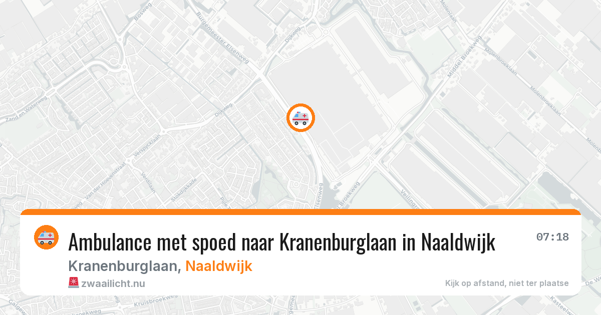 Ambulance met spoed naar Kranenburglaan in Naaldwijk — 15 jul 2026