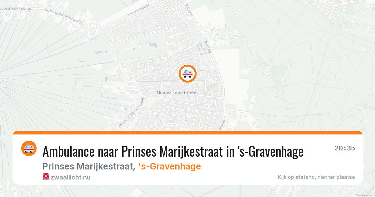 Ambulance naar Prinses Marijkestraat in 's-Gravenhage — 25 mrt 2026