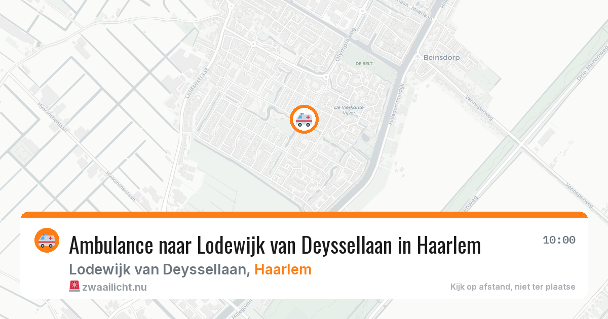 Ambulance naar Lodewijk van Deyssellaan in Haarlem — 14 mei 2026
