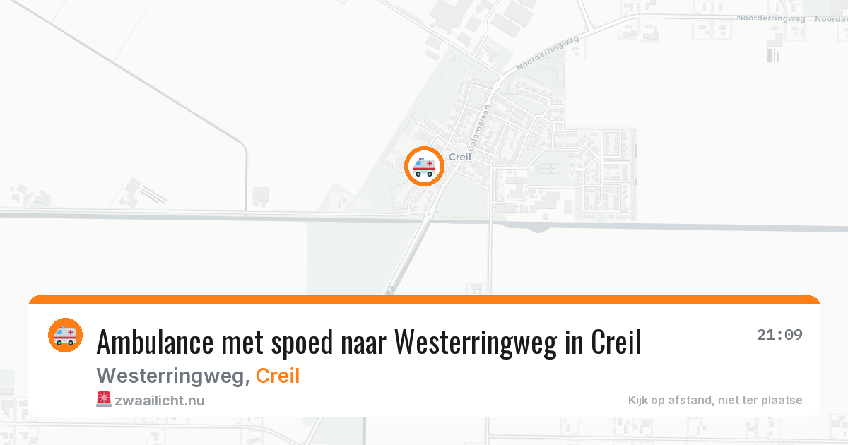 Ambulance met spoed naar Westerringweg in Creil — 13 feb 2026