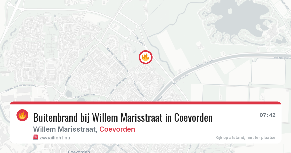 Buitenbrand bij Willem Marisstraat in Coevorden — 5 apr 2026