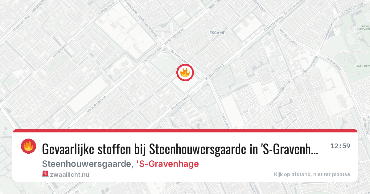 Gevaarlijke stoffen bij Steenhouwersgaarde in 'S-Gravenhage — 26 jul 2026